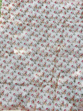 Soft Kota Doriya Silk Saree With Flower & abstect Prints