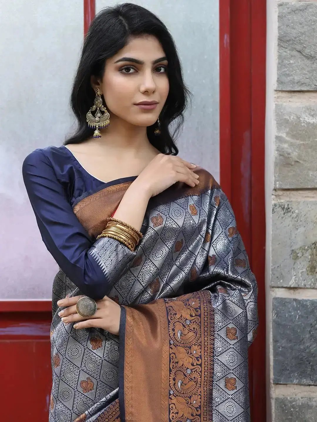 Beautiful Kanjivaram Silk Saree with Exquisite Zari Work