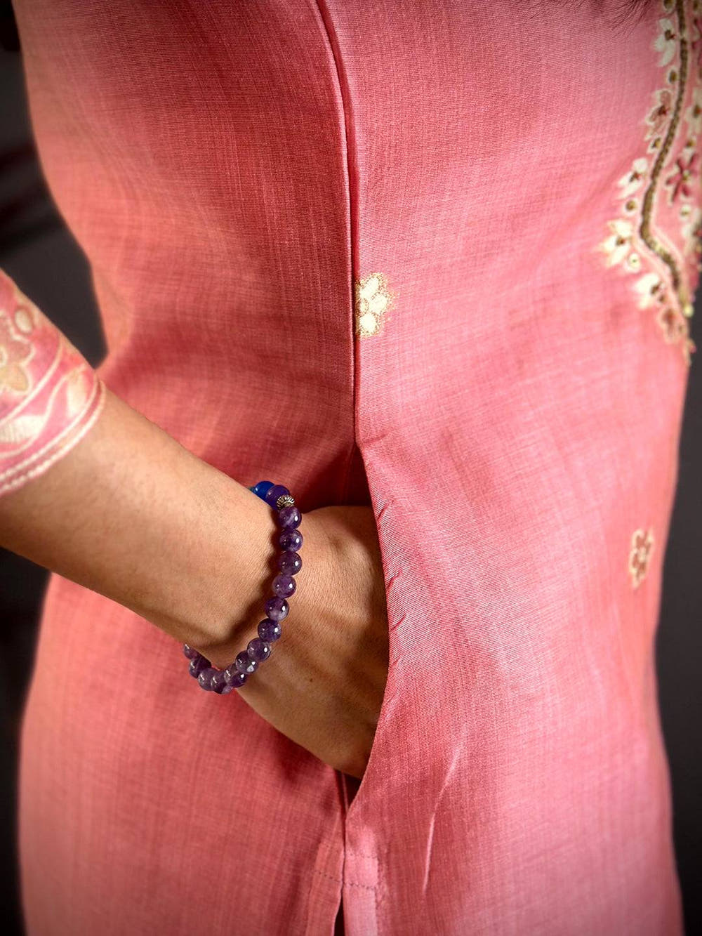Pink Aura Hand Embroidered Suit Set