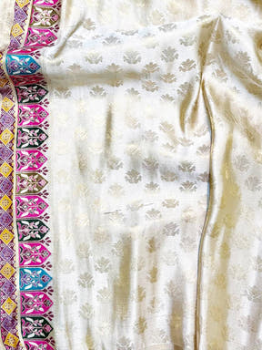 Elegant Kashmiri Jacquard Zari Weaving Saree
