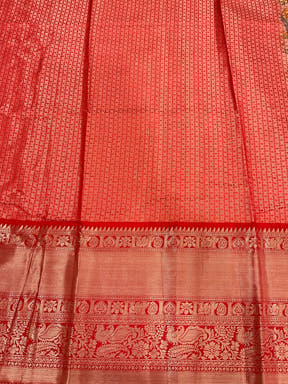 Royal Kalamkari Pattu Banarasi Silk Saree