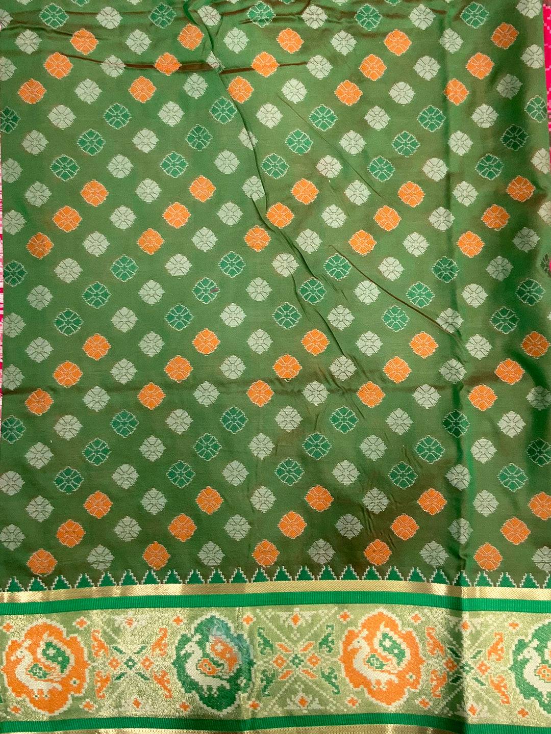 Elegant Pink Pochampally Patola Silk Saree