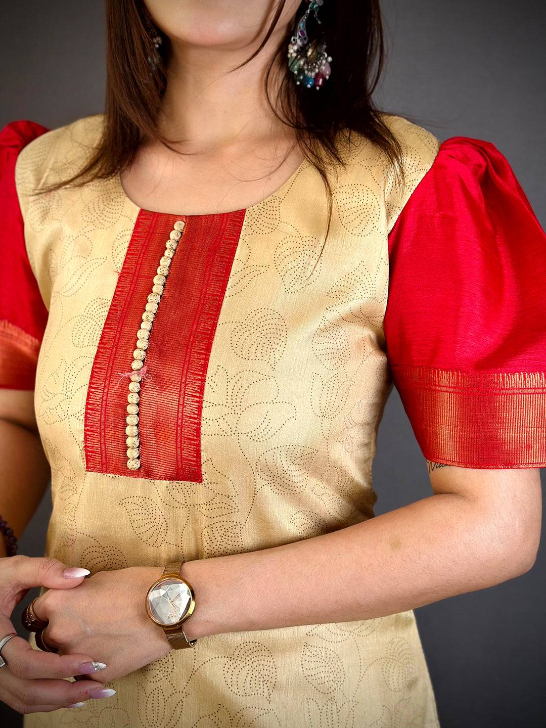 Graceful Round Neck Kota Kurti