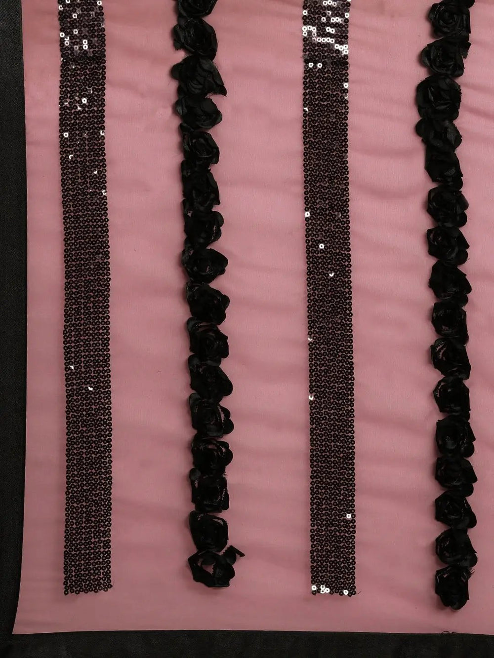 Buy Poly Georgette Ribbon 3D Work Saree | Vastranand