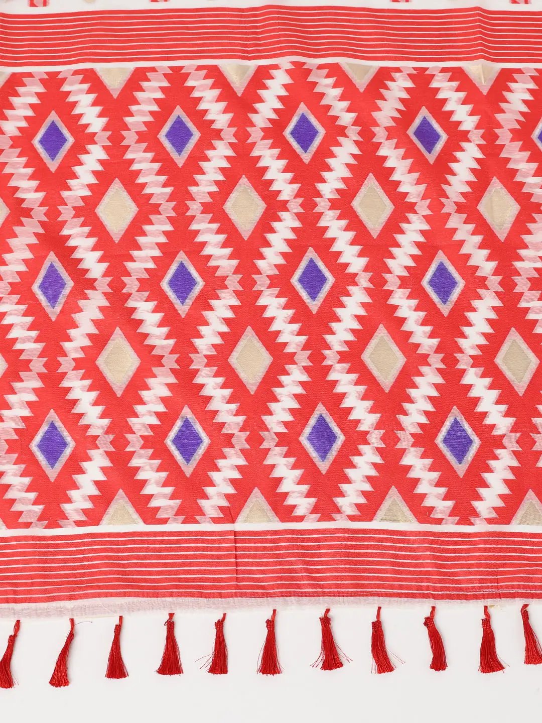 Dhakai Jamdani Cotton Silk Saree