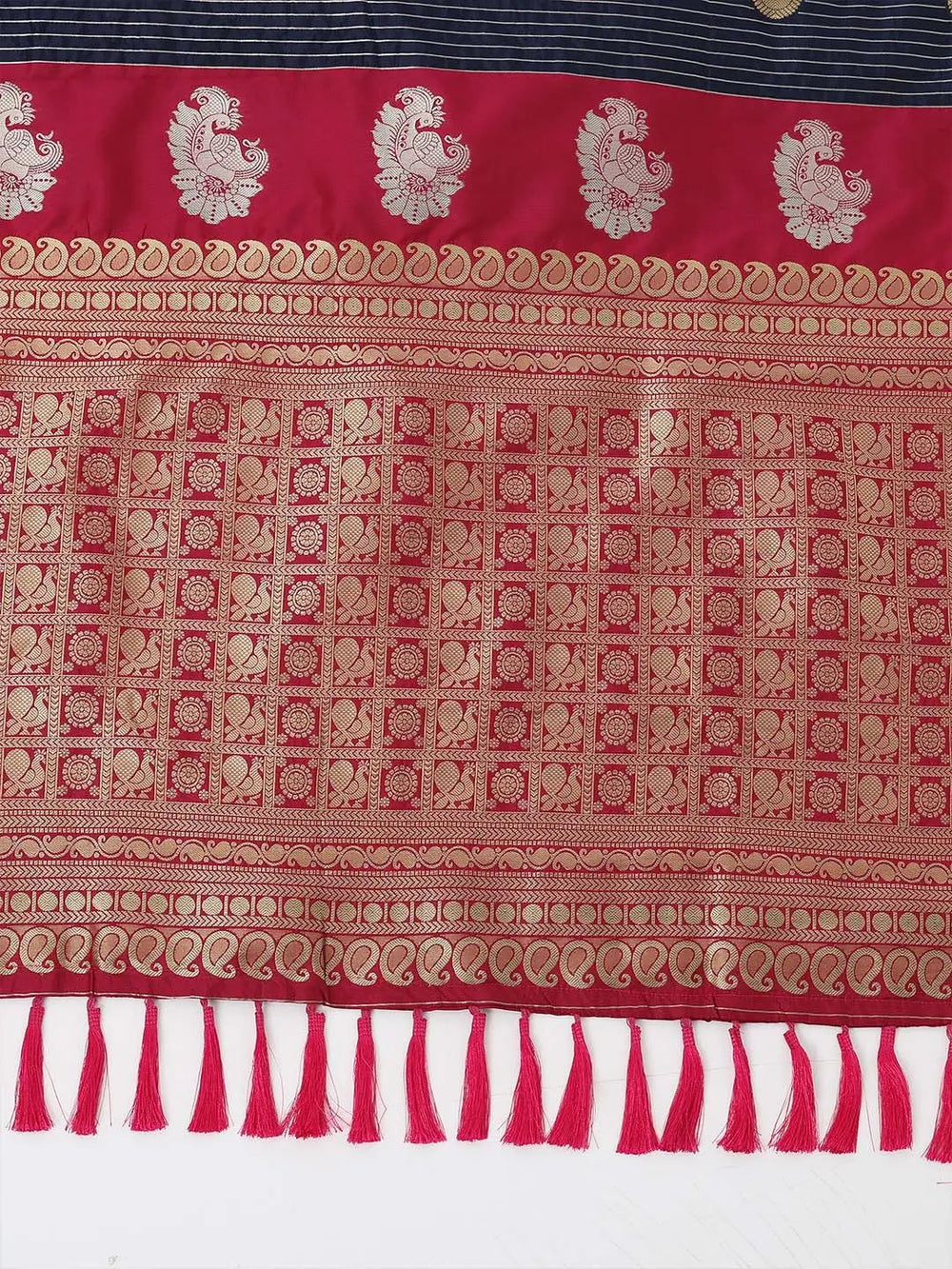  Pure Banarasi Katan Silk Kanchi Zari Weaving Saree