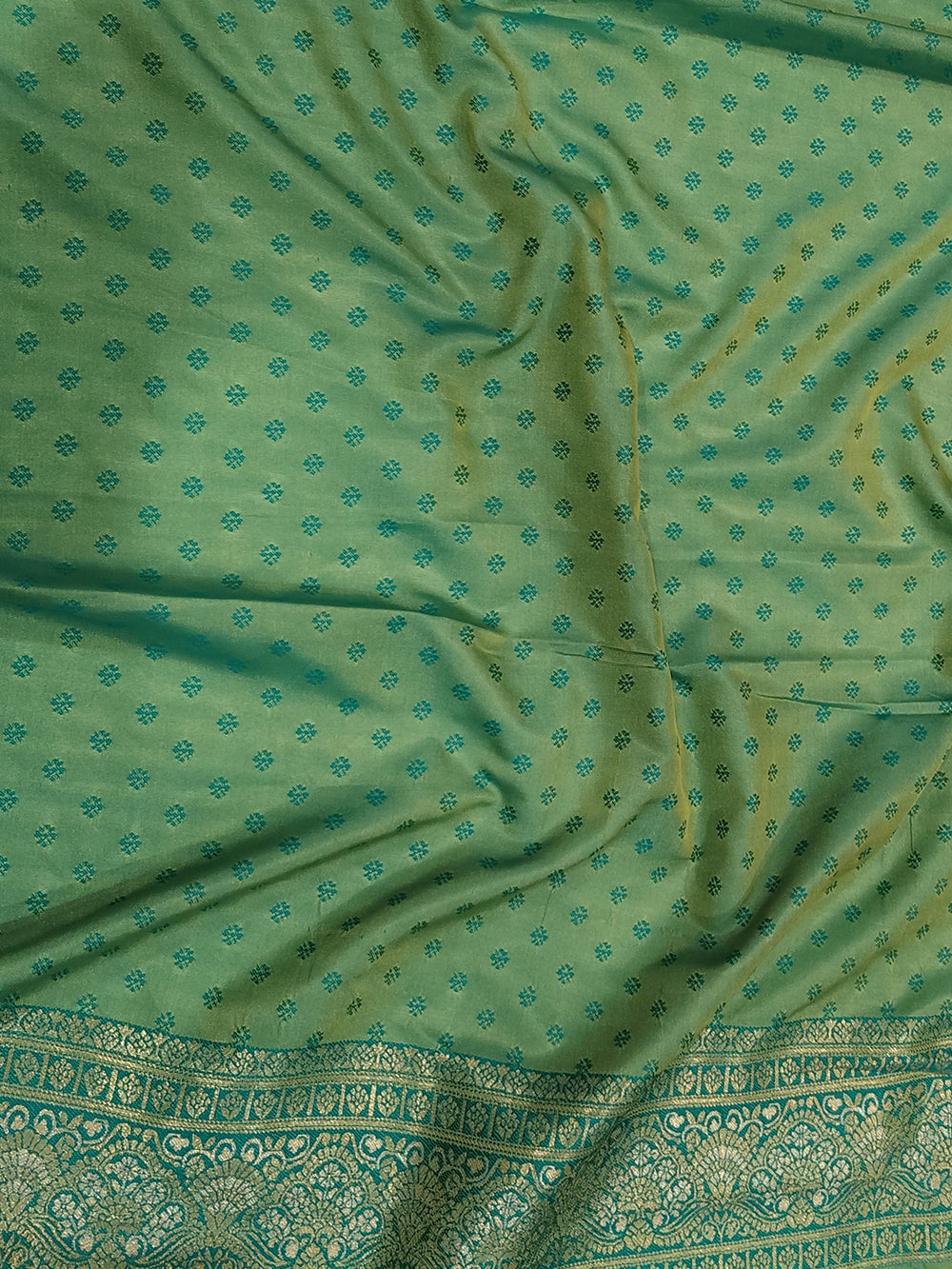 Majesty Warli Gold Zari Dharamavaram Silk Saree