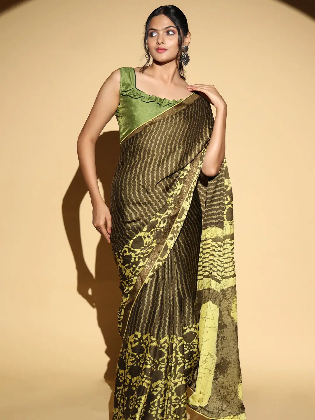 Soft Georgette Multi Colored Party Wear Designer Saree