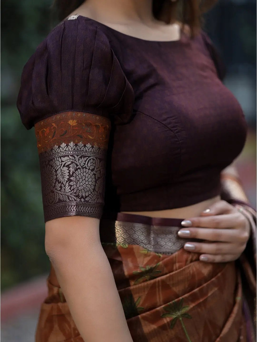  Coffee Brown Viscose Dola Silk Saree With Pichwai Print