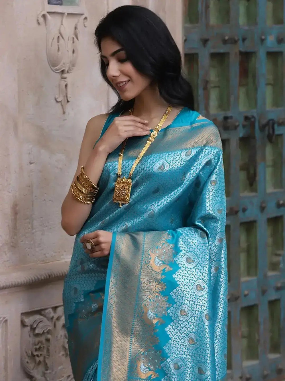 Kanjivaram Silk Saree With Zari Work