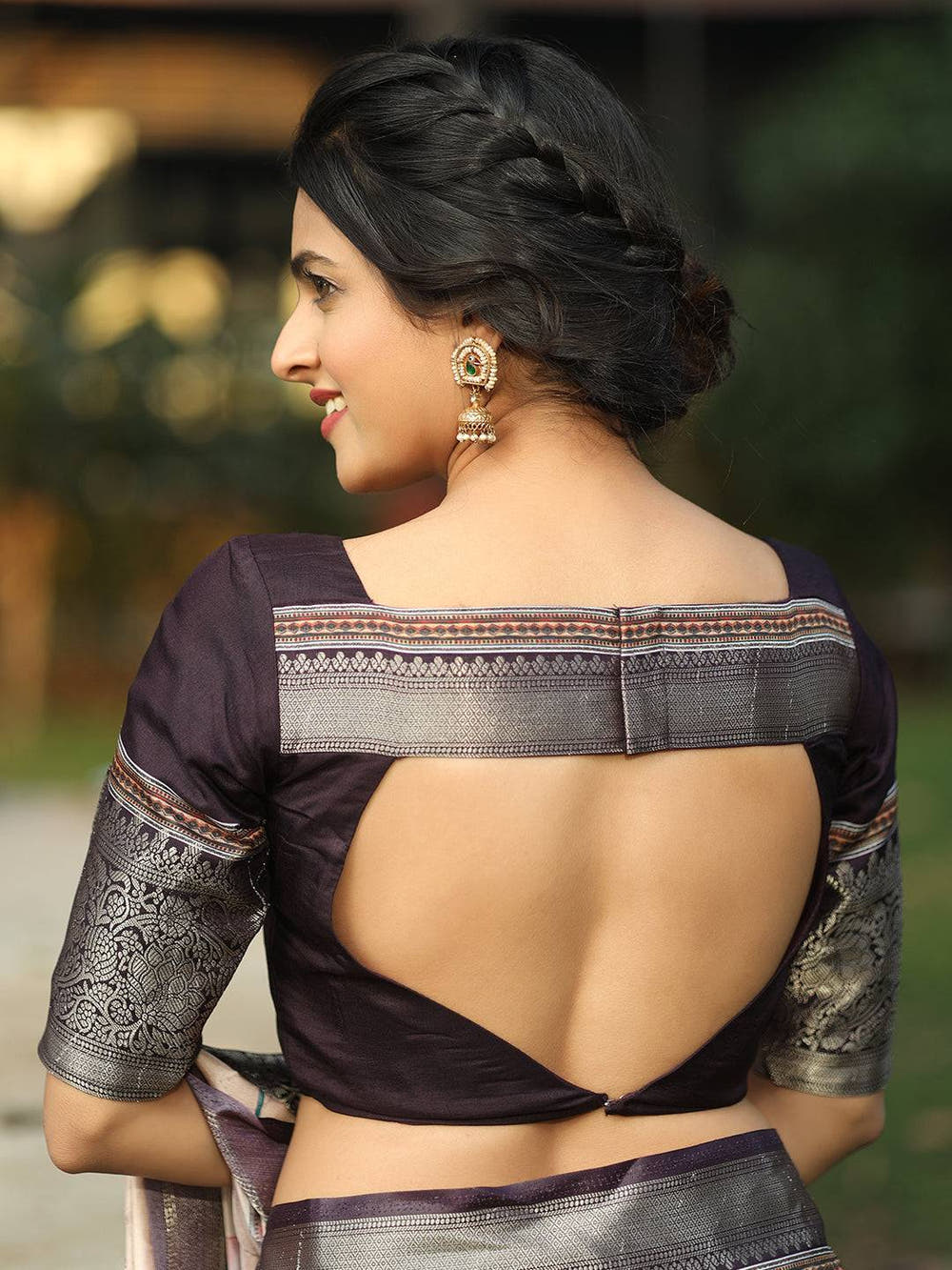 Peach Batik Pen kalamkari Saree With Zari Weaving Pallu