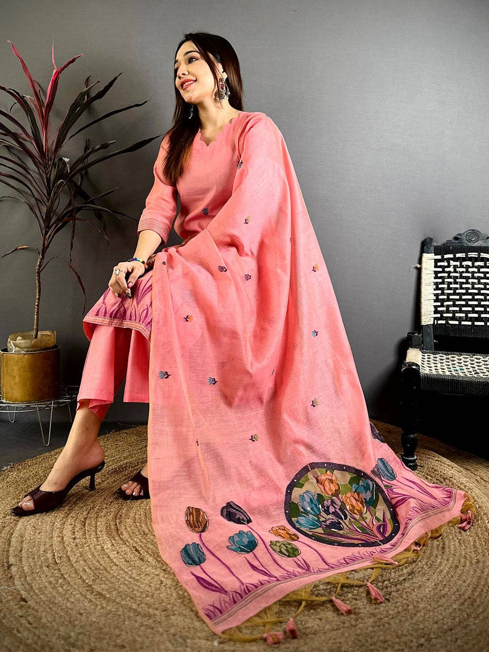 Rose Pink Floral Heritage Dress