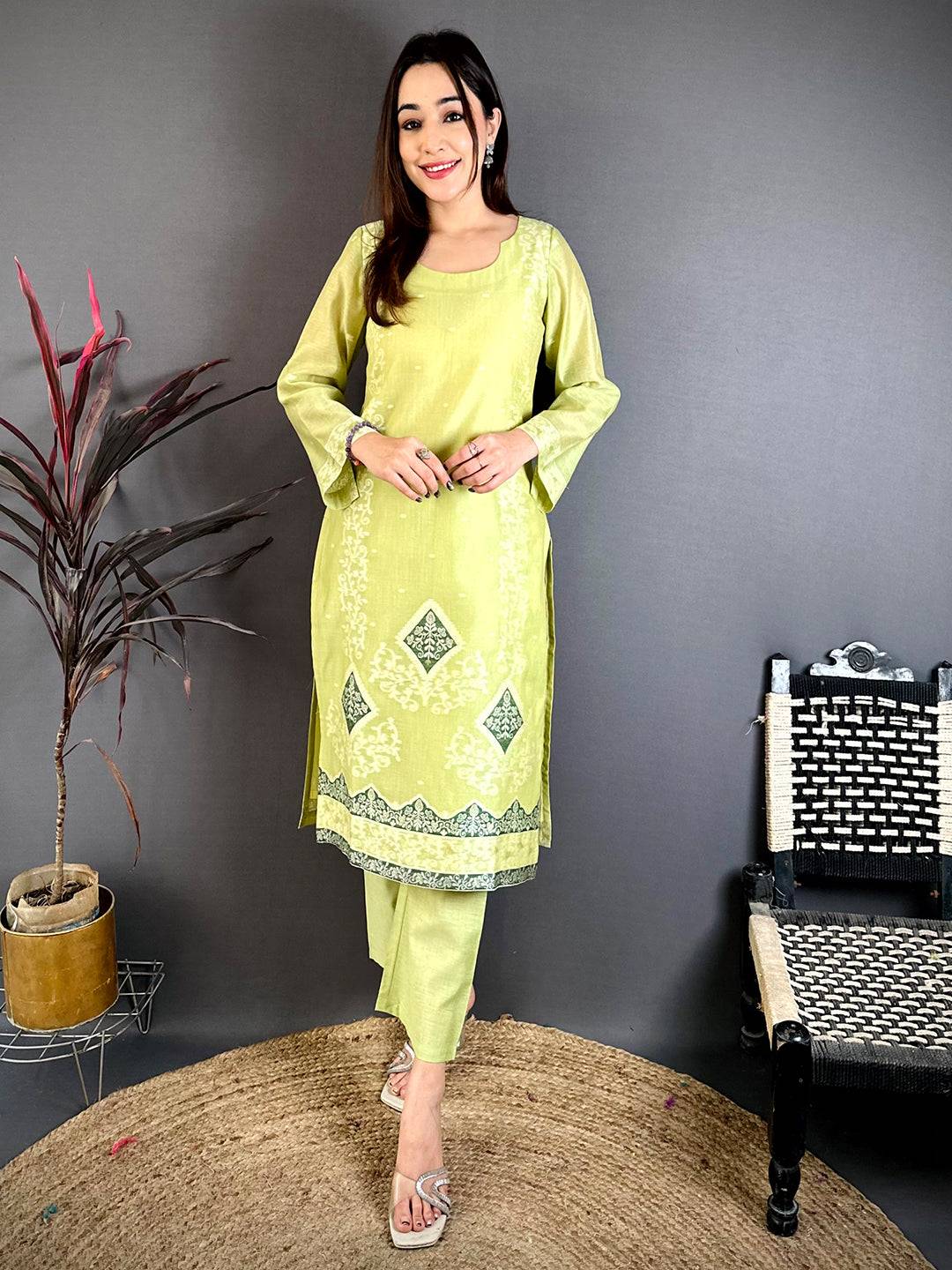 Woven Floral Grace Mul Cotton Dress

