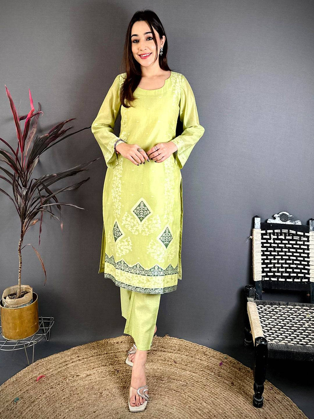 Woven Floral Grace Mul Cotton Dress

