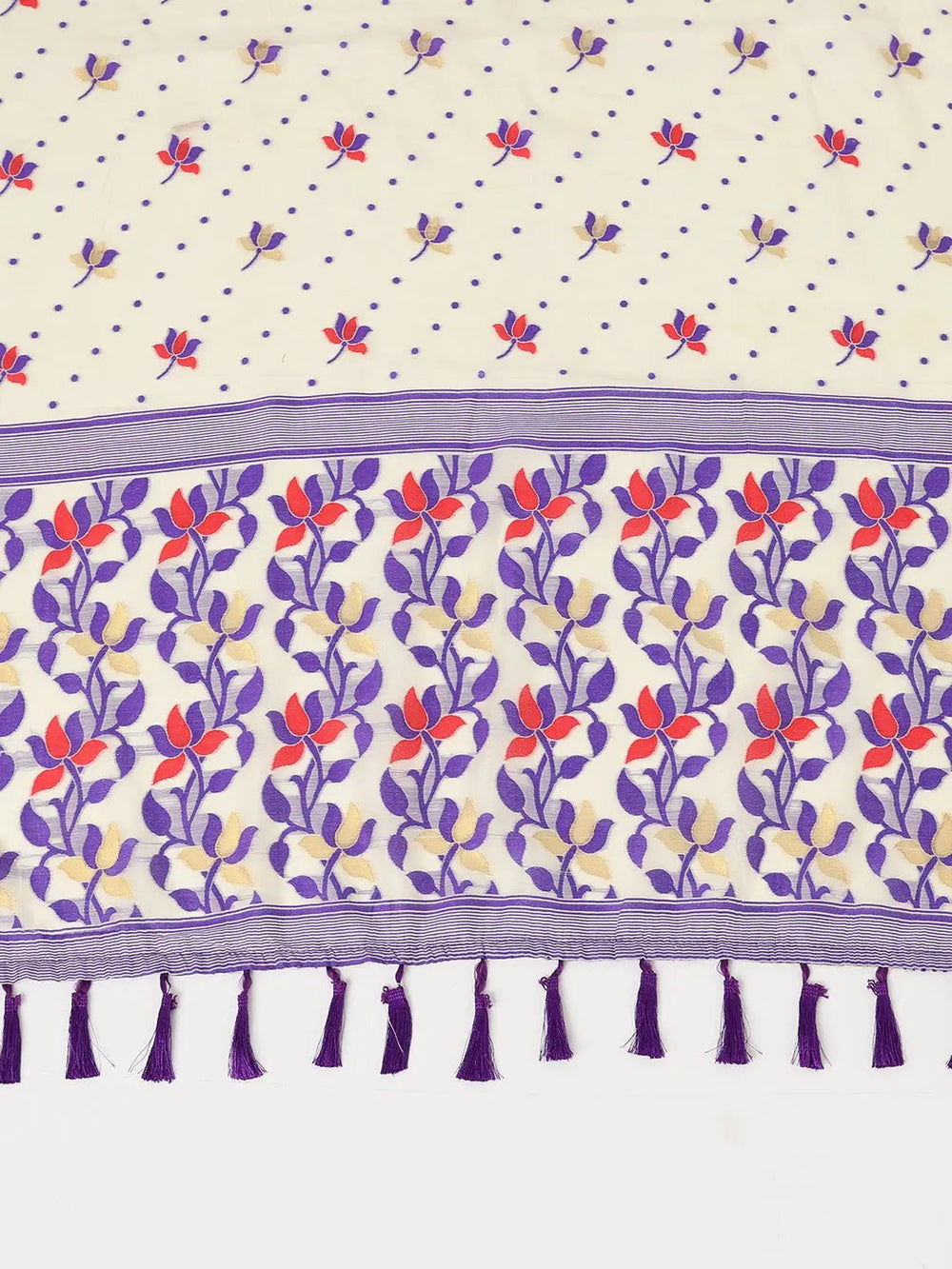  Dhakai Jamdani Cotton Silk Saree