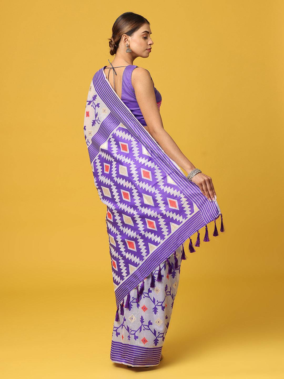  Dhakai Jamdani Cotton Silk Saree