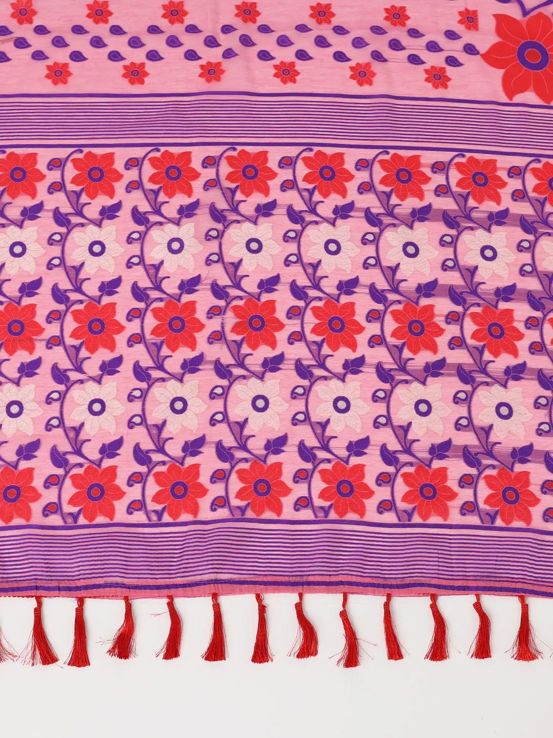 Dhakai Jamdani Light Weight Cotton Silk Saree