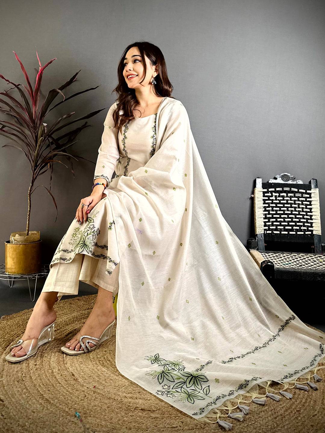 Ivory Floral Heritage Dress