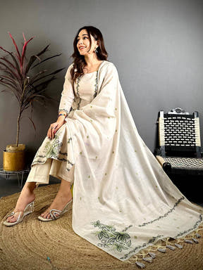 Ivory Floral Heritage Dress