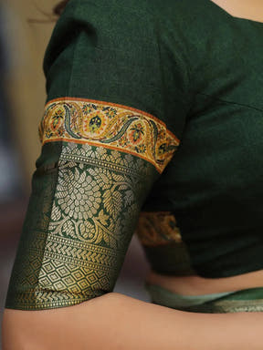  Green Colour Visocse Dola Silk Saree with Pichwai Print