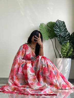 Bollywood Multy Colored Print Elevate Style Saree 