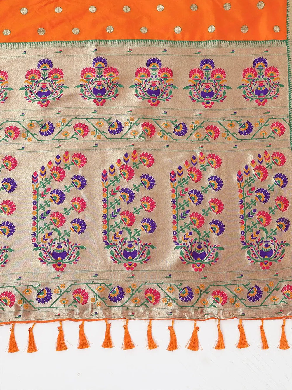 Yevla Paithani Minakari Silk Saree