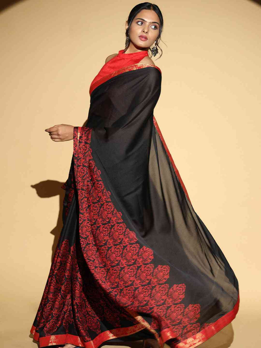Soft Georgette Multi Colored Party Wear Designer Saree