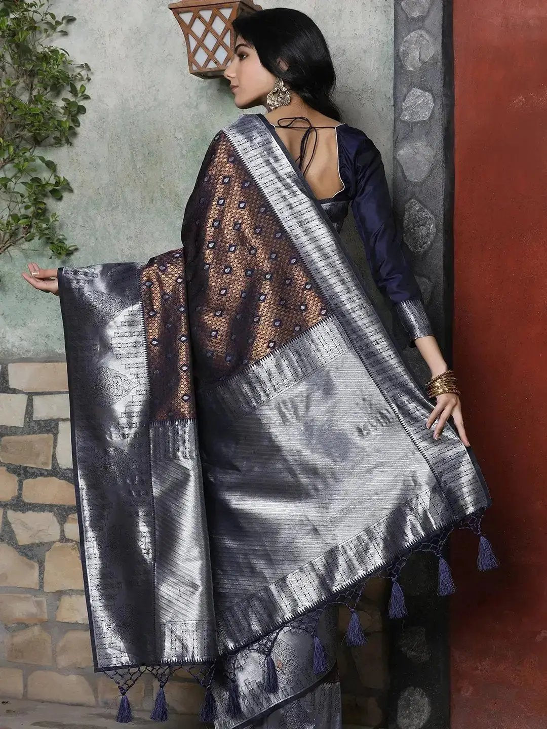 Kanjivaram Silk Saree with Zari Work 