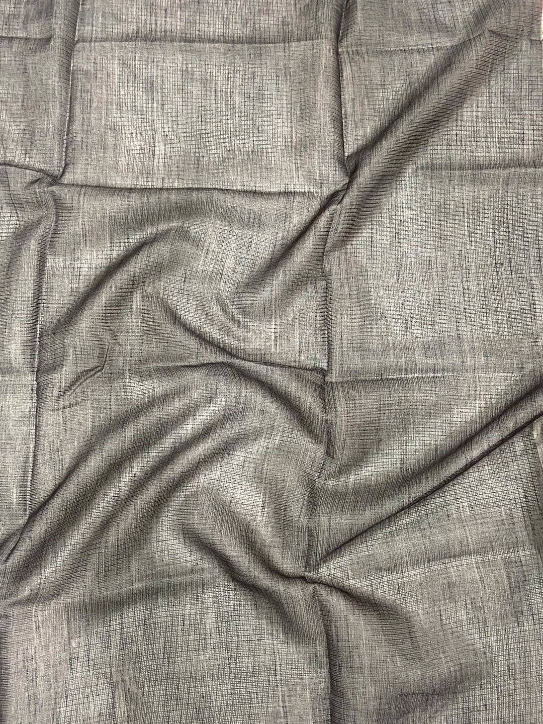 Grey Floral Cut Work Kota Saree