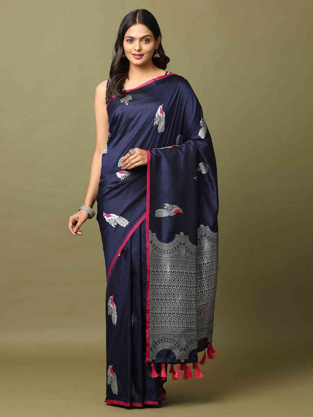  Pure Banarasi Katan Silk Kanchi Zari Weaving Saree