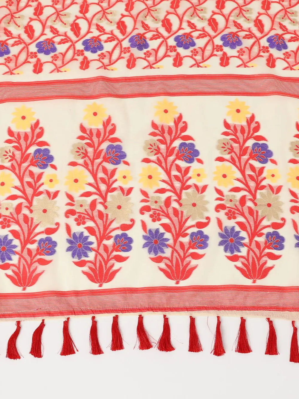  Dhakai Jamdani Cotton Silk Saree