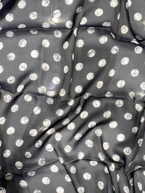Close-up of fabric with circular patterns