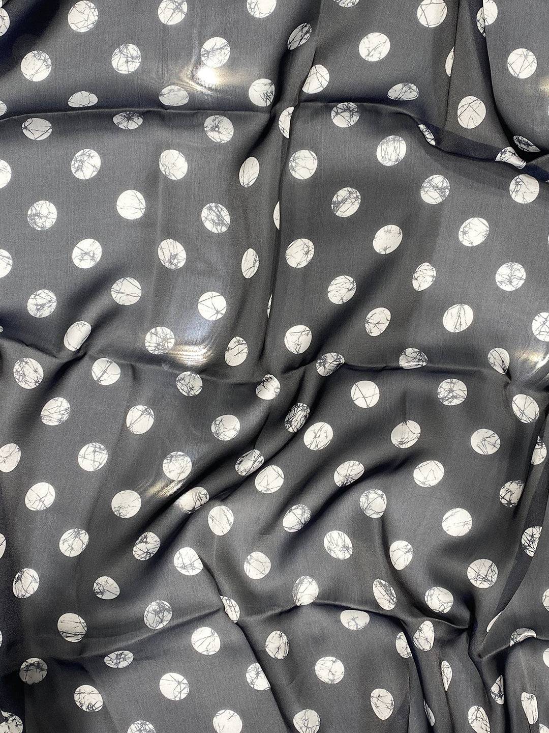 Close-up of fabric with circular patterns