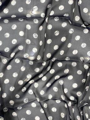 Close-up of fabric with circular patterns