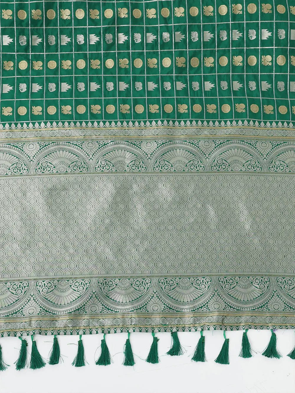  Pure Banarasi Katan Silk Kanchi Zari Weaving Saree