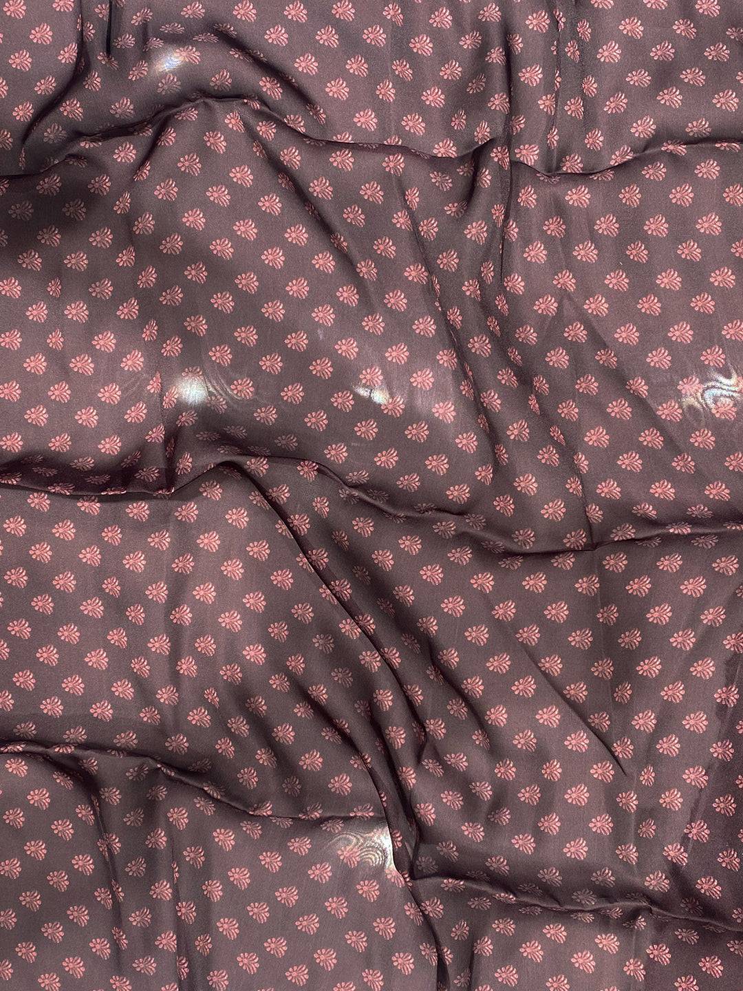 Close-up of fabric with small floral pattern