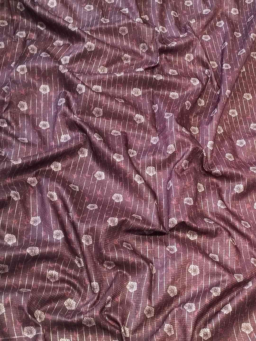 Fabric Detail of Muvel Colour Satin Kota Doria Saree