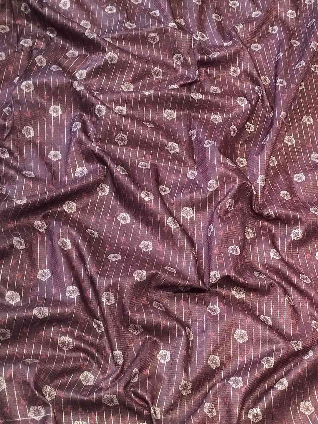 Fabric Detail of Muvel Colour Satin Kota Doria Saree