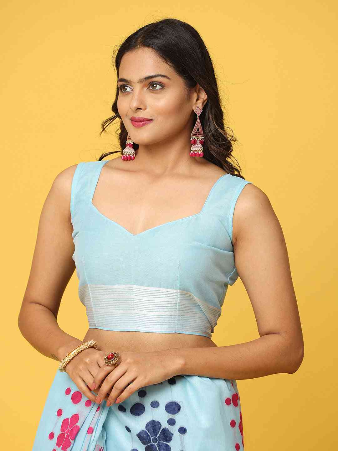  Dhakai Jamdani Cotton Silk Saree