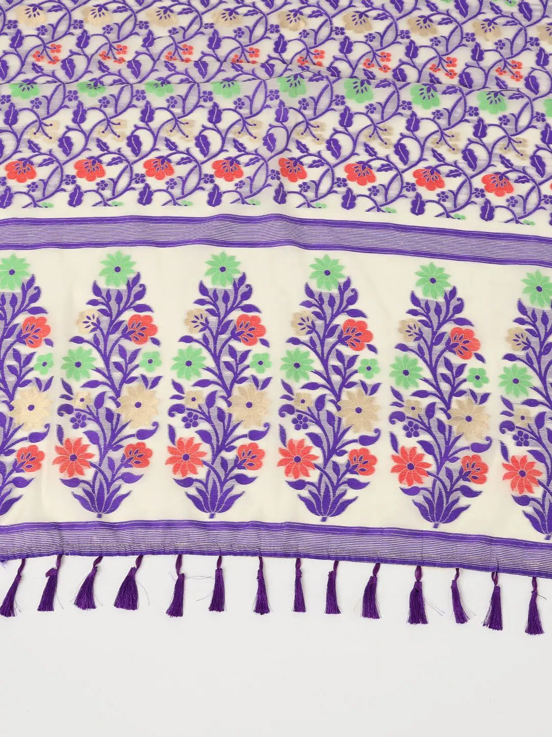  Dhakai Jamdani Cotton Silk Saree