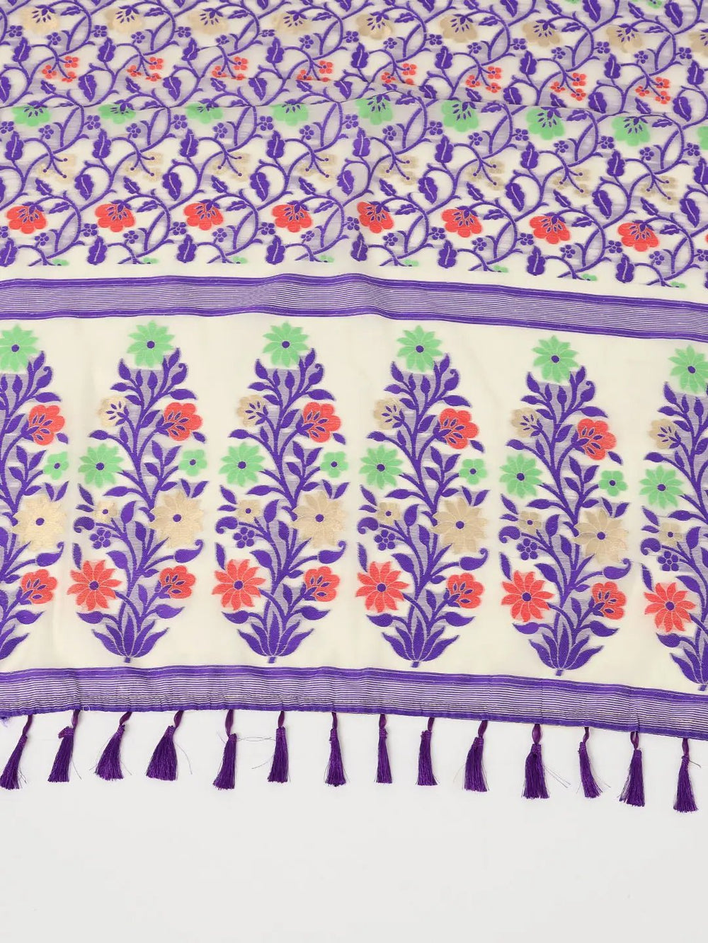  Dhakai Jamdani Cotton Silk Saree