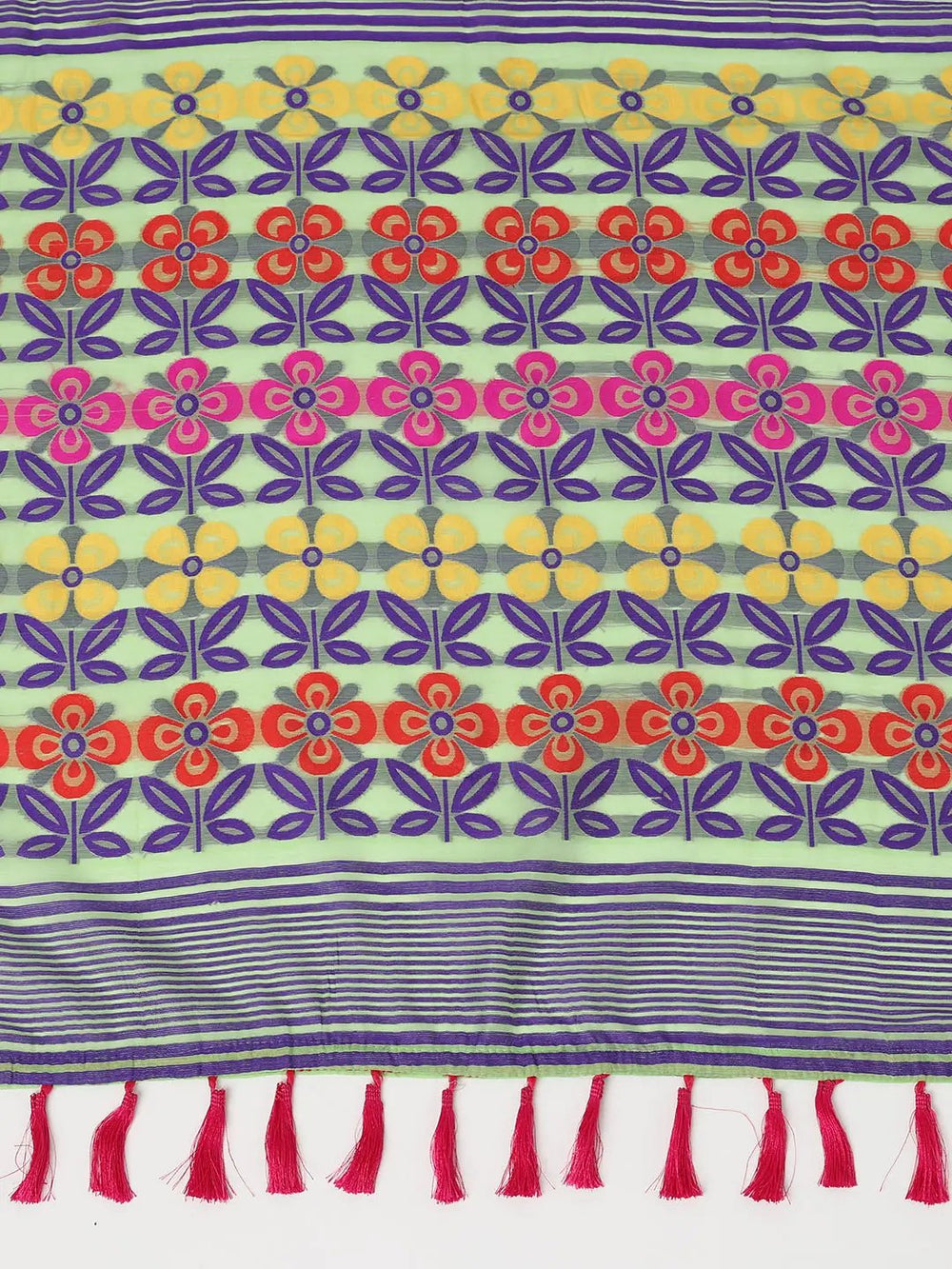  Dhakai Jamdani Cotton Silk Saree
