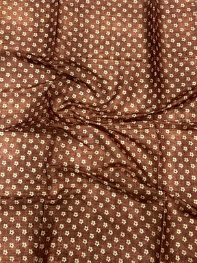 Pastel Pink Zari Tussar Floral Print Saree