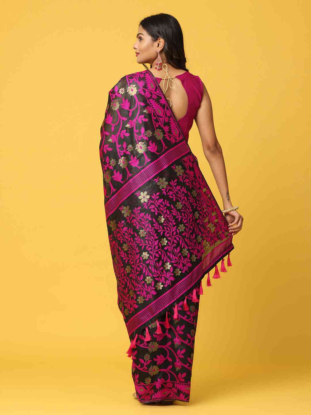  Dhakai Jamdani Cotton Silk Saree