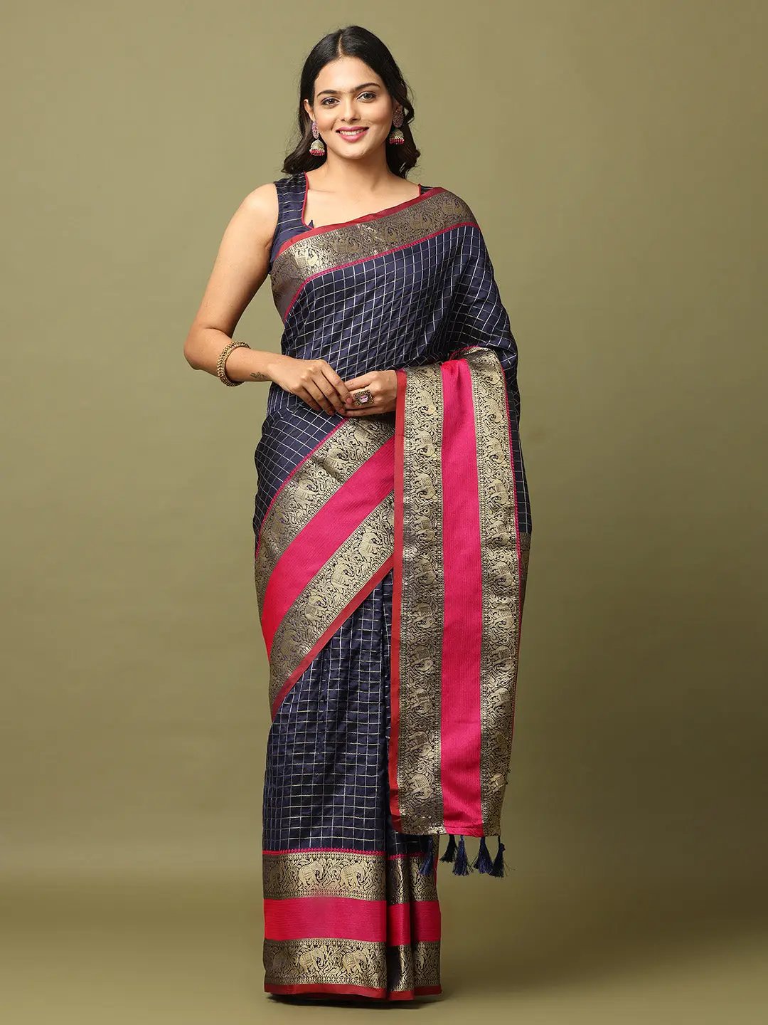 Elegant Soft Silk Zari Kanchi Banarasi Saree