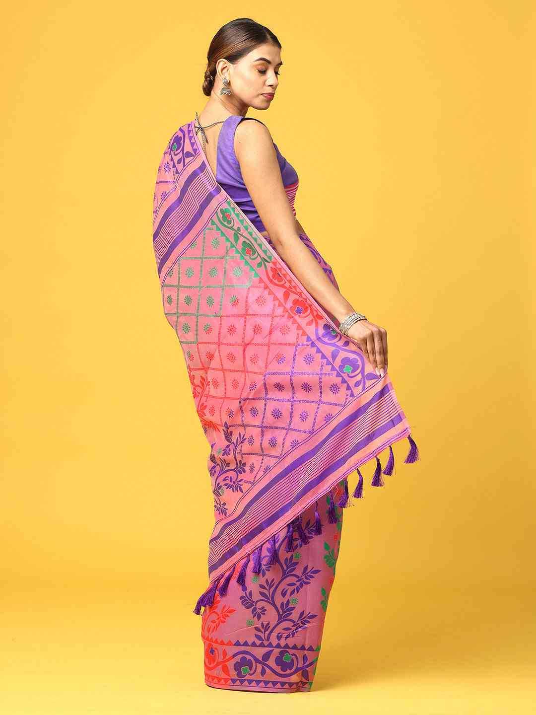 Dhakai Jamdani Light Weight Cotton Silk Saree