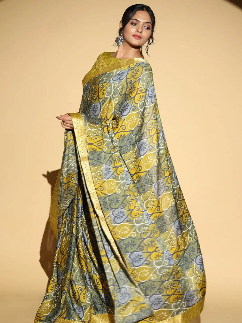  Soft Georgette Multi Colored Saree
