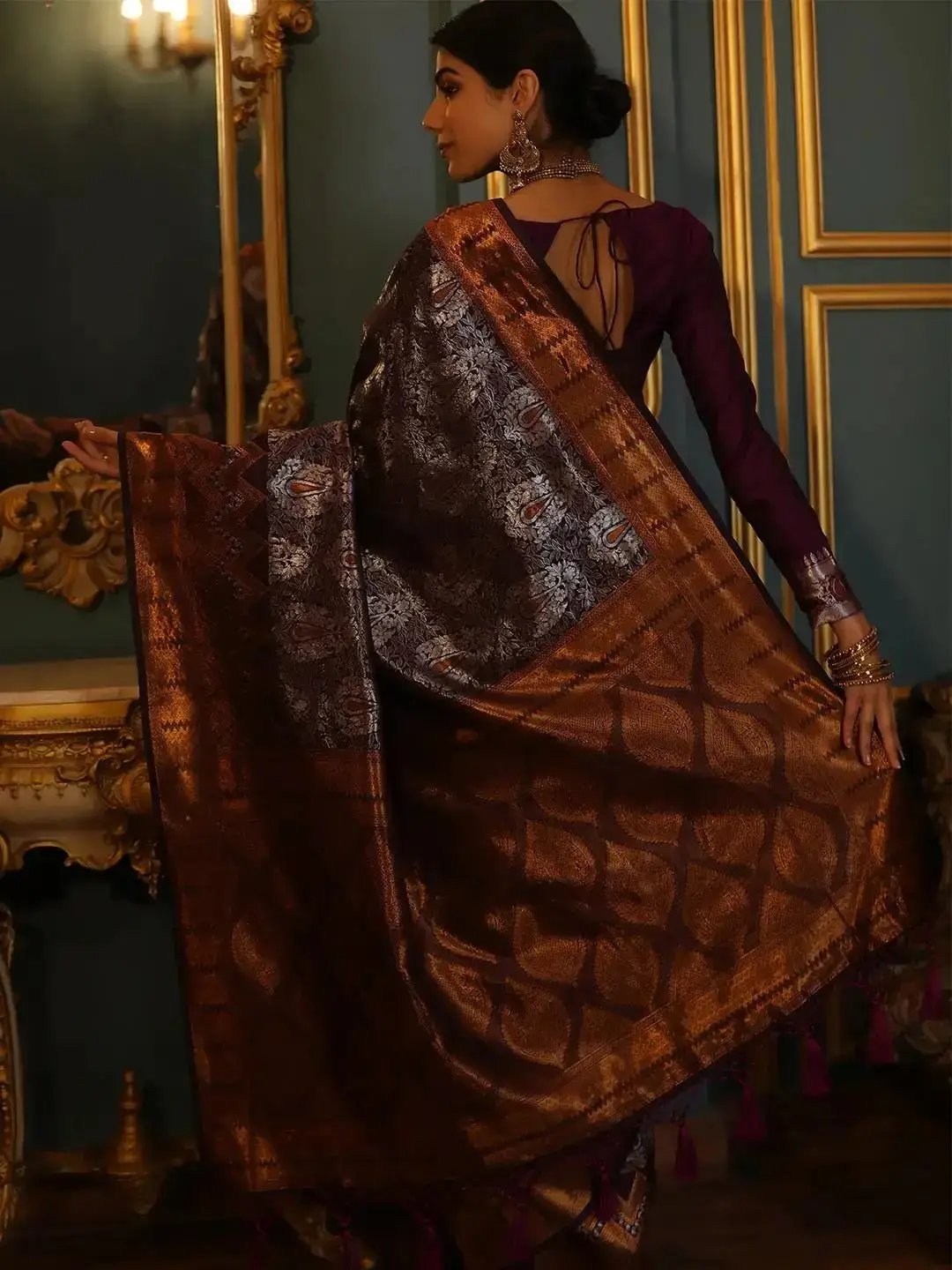 Kanjivaram Silk Saree With Zari Work