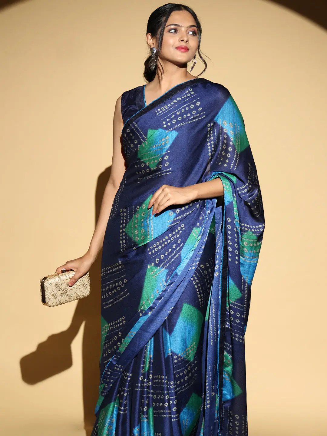 Soft Georgette Multi Colored Party Wear Designer Saree