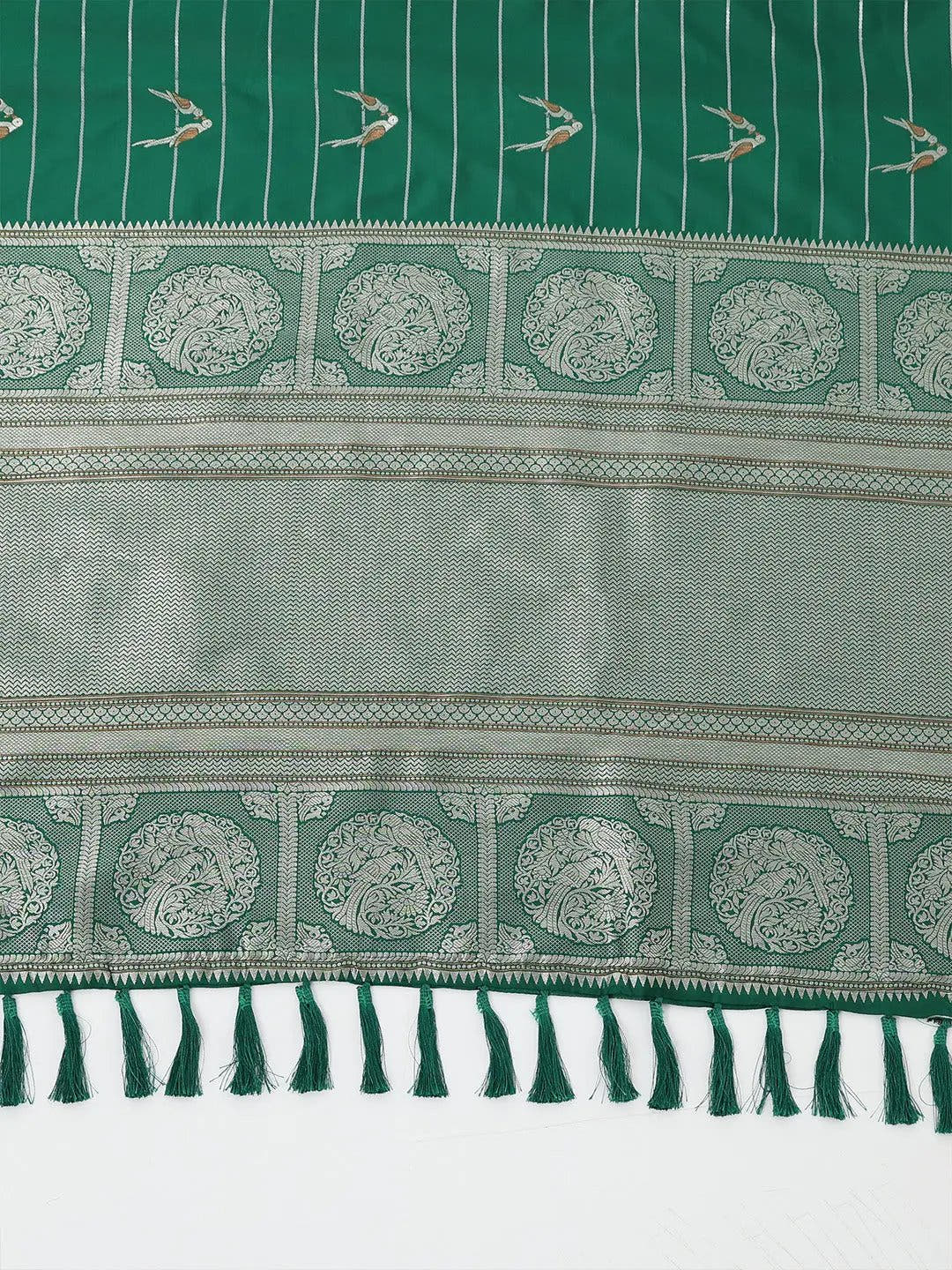  Pure Banarasi Katan Silk Kanchi Zari Weaving Saree